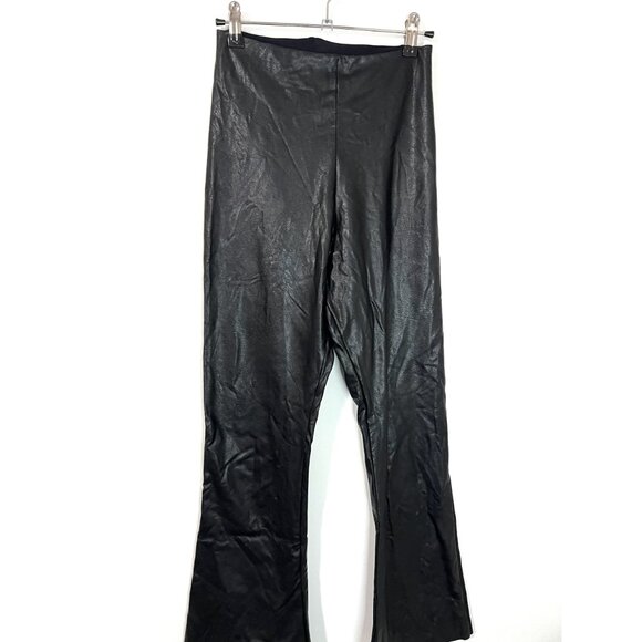 Commando Black Faux Leather Full Length Flare Pants Size M - Picture 4 of 6